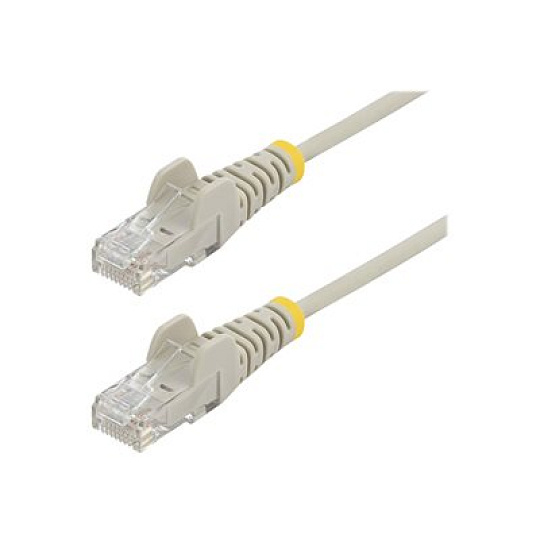 Startech 50cm Slim LSZH CAT6 Ethernet Cable, 10 Gigabit Snagless RJ45 100W PoE Patch Cord, CAT 6 10GbE UTP Network Cable w/Strain Relief, Grey, ETL, Low Smoke Zero Halogen - Category 6 - 28AWG (N6PAT50CMGRS) - Patch kabel - RJ-45 (M) do RJ-45 (M) - 50 cm - CAT 6 - provedení bez hrbolku - šedá