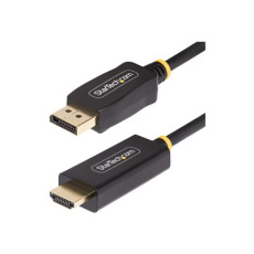 StarTech.com 9.8ft (3m) DisplayPort to HDMI Adapter Cable, 4K 60Hz with HDR, DP to HDMI 2.0b, Active Video Converter, DisplayPort Desktop to HDMI Monitor, M/M - DisplayPort to HDMI Cord (10F-DP-HDMI-4K60-HDR) - Kabel adaptéru - DisplayPort s piny (male) do HDMI s piny (male) - 3 m - černá - podpora 4K60Hz, podpora HDR StarTech.com 9.8ft (3m) DisplayPort to HDMI Adapter Cable, 4K 60Hz with HDR, DP to HDMI 2.0b, Active Video Converter, DisplayPort Desktop to HDMI Monitor, M/M - DisplayPort to HDMI Cord (10F-DP-HDMI-4K60-HDR) - Kabel adaptéru - DisplayPort s piny (male) do HDMI s piny (male) - 3 m - černá - podpora 4K60Hz, podpora HDR