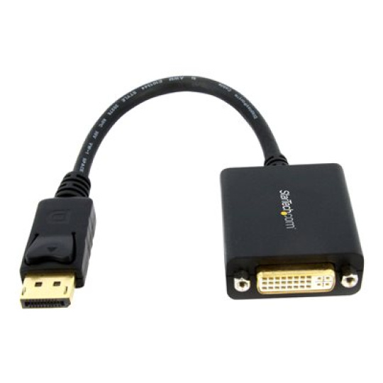 StarTech.com DisplayPort to DVI-D Adapter - 1920x1200 - Passive DVI Video Converter with Latching DP Connector (DP2DVI2) - Adaptér DisplayPort - DisplayPort (M) do DVI-I (F) - 15.2 cm - cerná - pro P/N: DK30C2DPEPUE, DK30C2DPPD, DK30C2DPPDUE, DK31C3HDPD, DK31C3HDPDUE, MST14DP123DP