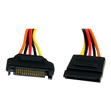 StarTech 12in 15 pin SATA Power Extension Cable - SATA Power Male to Female Extender - 12 Inch SATA Power Extension Cord - Prodlužovací šnura - SATA napájení (M) do SATA napájení (F) - 30.5 cm - pro P/N: PYO2SATA, PYO4SATA, SATAPOWADAP