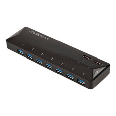 StarTech.com 9 Port USB 3.0 Hub - 7 x USB-A, 2 x USB-A Fast Charge Ports - Multi Port Powered USB Charging Station (ST93007U2C) - USB periferní sharing switch - 7 x SuperSpeed USB 3.0 - desktop - pro P/N: USB312SAT3CB, USB315CB2M, USBLT1MWS, USBLT2MBR, USBLT30CMW, USBLTM1MBK, USBLTM1MWH