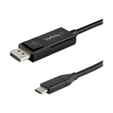 StarTech.com 6ft/2m USB C to DisplayPort 1.4 Cable 8K 60Hz/4K, Bidirectional DP to USB-C or USB-C to DP Reversible Video Adapter Cable, HBR3/HDR/DSC, USB Type C/Thunderbolt 3 Monitor Cable - 8K USB-C to DP Cable - Kabel DisplayPort - 24 pin USB-C (M) do DisplayPort (M) - USB 3.1 / Thunderbolt 3 / DisplayPort 1.4 - 2 m - aktivní, podpora 8K UHD (7680 x 4320) - černá