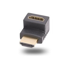 StarTech.com Down Angle HDMI 2.0 Adapter, 90-Degree HDMI Port Saver, M/F - High Speed - HDMI adaptér - HDMI s piny (male) do HDMI se zdířkami (female) zahnutý nahoru - černá - podpora 4K60Hz, dvousměrný, pasivní