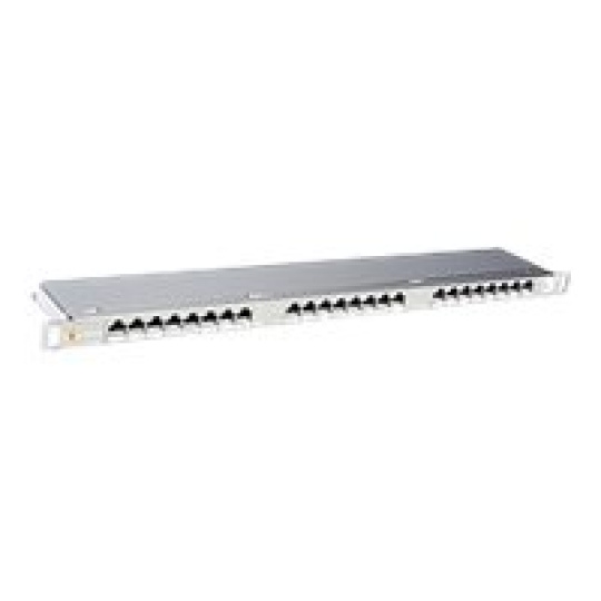 Solarix SX24HD-6-STP-BK - Propojovací panel - CAT 6 - STP - RJ-45 X 24 - nerezová ocel - 0.5U - 19"