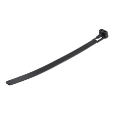 StarTech.com 15cm(6") Reusable Cable Ties, 7mm(1/4") wide, 35mm(1-3/8") Bundle Dia. 22kg(50lb) Tensile Strength, Releasable Nylon Ties, Indoor/Outdoor, 94V-2/UL Listed, 100 Pack, Black - Nylon 66 Plastic - TAA (CBMZTRB6BK) - Kabelová stahovací páska - 15 cm - cerná - kompatibilní s TAA (balení 100)