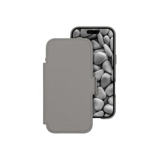 dbramante1928 Lynge - Pouzdro s klopou pro mobilní telefon - kompatibilita s MagSafe - river stone