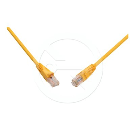 Solarix - Patch kabel - RJ-45 (M) do RJ-45 (M) - 50 cm - UTP - CAT 6 - provedení bez hrbolků - žlutá, jantarová
