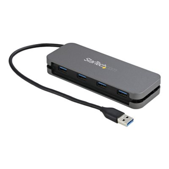 StarTech.com 4 Port USB 3.0 Hub, 4x USB-A, 5Gbps Laptop/Desktop USB Type-A Hub, USB Bus Powered, 11" Long Cable with Cable Management (HB30AM4AB) - Rozbocovac - 4 x USB 3.2 Gen 1 - desktop