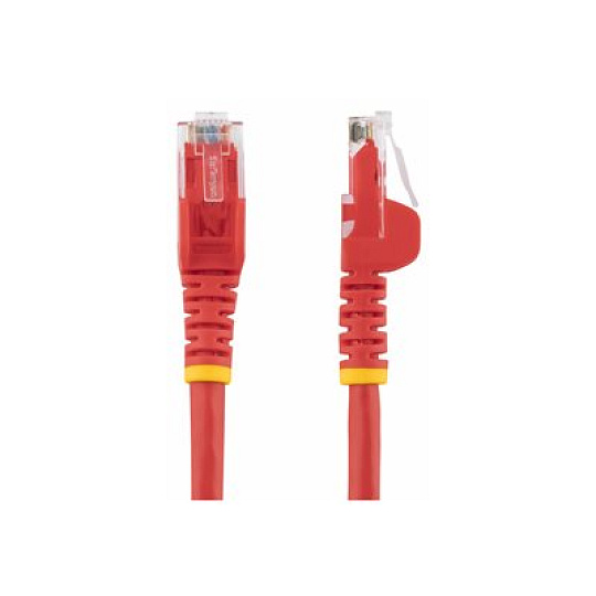 Startech 1.5m CAT6 Ethernet Cable, 10 Gigabit Snagless RJ45 650MHz 100W PoE Patch Cord, CAT 6 10GbE UTP Network Cable w/Strain Relief, Red, Wiring is UL Certified/TIA - Category 6 - 24AWG (N6PATC150CMRD) - Patch kabel - RJ-45 (M) do RJ-45 (M) - 1.5 m - UTP - CAT 6 - provedení bez hrbolku - cervená