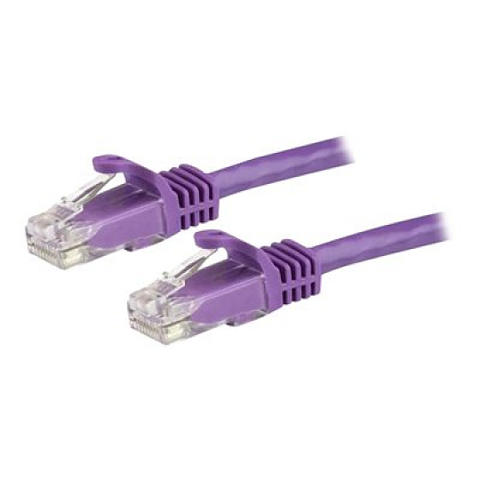 Startech 7.5m CAT6 Ethernet Cable, 10 Gigabit Snagless RJ45 650MHz 100W PoE Patch Cord, CAT 6 10GbE UTP Network Cable w/Strain Relief, Purple, Wiring is UL Certified/TIA - Category 6 - 24AWG (N6PATC750CMPL) - Patch kabel - RJ-45 (M) do RJ-45 (M) - 7.5 m - UTP - CAT 6 - provedení bez hrbolku - purpurová