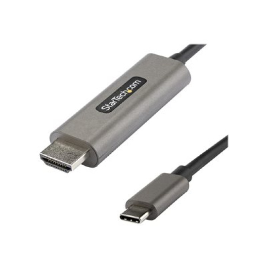 StarTech.com 13ft (4m) USB C to HDMI Cable 4K 60Hz with HDR10, Ultra HD USB Type-C to 4K HDMI 2.0b Video Adapter Cable, USB-C to HDMI HDR Monitor/Display Converter, DP 1.4 Alt Mode HBR3 - Thunderbolt 3 Compatible (CDP2HDMM4MH) - Kabel adaptéru - USB-C s piny (male) do HDMI s piny (male) - 4 m - černá - podporuje 4K, aktivní