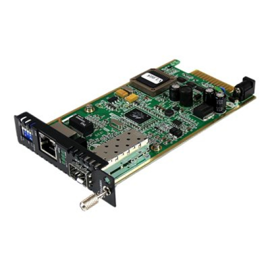 StarTech.com Gigabit Ethernet Fiber Media Converter Card Module w/ Open SFP Slot - Fiber to Ethernet Converter - Ethernet Media Converter (ET91000SFP2C) - Konvertor médií s optickými vlákny - 1GbE - 1000Base-TX - RJ-45 / SFP (mini-GBIC) - pro P/N: ET10GSFP, GLCSXMMRGDST, J4858C10PKST, J4858CST