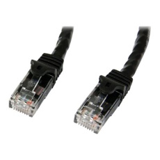 StarTech.com 5m CAT6 Ethernet Cable, 10 Gigabit Snagless RJ45 650MHz 100W PoE Patch Cord, CAT 6 10GbE UTP Network Cable w/Strain Relief, Black, Fluke Tested/Wiring is UL Certified/TIA - Category 6 - 24AWG (N6PATC5MBK) - Patch kabel - RJ-45 (M) do RJ-45 (M) - 5 m - UTP - CAT 6 - lisovaný, provedení bez hrbolku - cerná
