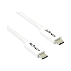 StarTech.com 6.6ft (2m) Thunderbolt 3 Cable, 20Gbps, 100W PD, 4K Video, Thunderbolt-Certified, Compatible w/ TB4/USB 3.2/DisplayPort - Kabel Thunderbolt - 24 pin USB-C (M) do 24 pin USB-C (M) - USB 3.1 Gen 2 / Thunderbolt 3 / DisplayPort 1.2 - 2 m - podporuje 4K - bílá - pro P/N: CDP2HDUACP, CDP2HDUACPW