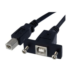 StarTech.com 3 ft Panel Mount USB Cable B to B - F/M - Panel Mount USB Extension USB-B Female to USB-B Male Adapter Cable - USB-B (F) Port (USBPNLBFBM3) - Kabel USB - USB typ B (M) do USB typ B (F) - USB 2.0 - 90 cm - lisovaný - cerná - pro P/N: USB2HAB10, USB2HAB15, USB2HAB30AC, USB2HAB50AC, USB2HAB6, USB2HABM1, USB2HABM6RA StarTech.com 3 ft Panel Mount USB Cable B to B - F/M - Panel Mount USB Extension USB-B Female to USB-B Male Adapter Cable - USB-B (F) Port (USBPNLBFBM3) - Kabel USB - USB typ B (M) do USB typ B (F) - USB 2.0 - 90 cm - lisovaný - cerná - pro P/N: USB2HAB10, USB2HAB15, USB2HAB30AC, USB2HAB50AC, USB2HAB6, USB2HABM1, USB2HABM6RA