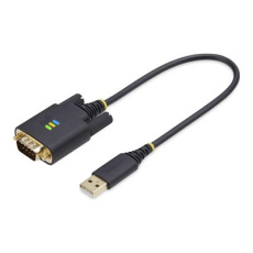 StarTech.com 1ft (30cm) USB to Serial Adapter Cable, COM Retention, RS232 - USB / sériový kabel - USB (M) do DB-9 (M) šroubovací - 30.5 cm - drsný, lisovaný