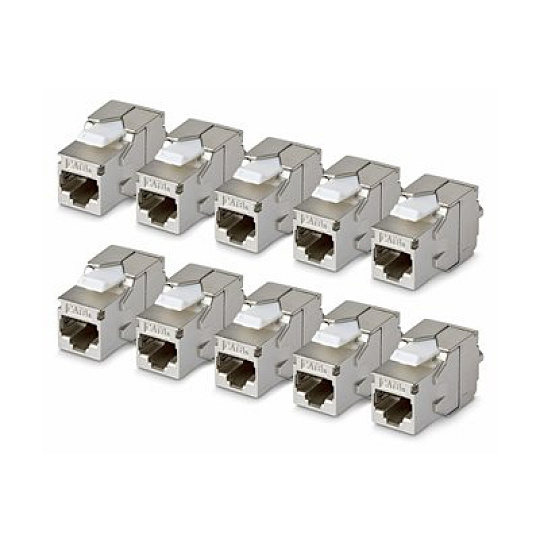 Cat6a Keystone Jack 10-Pack 180-Deg