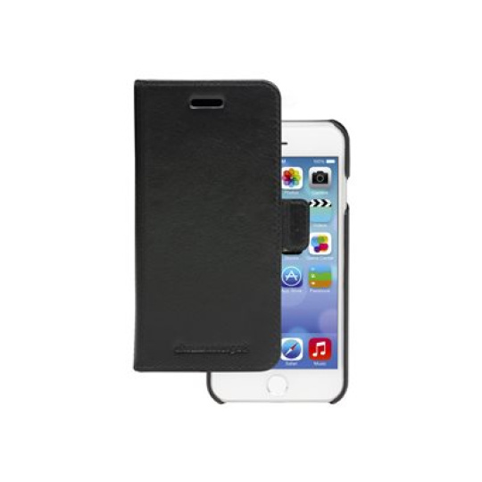 dbramante1928 Lynge - Pouzdro s klopou pro mobilní telefon - kuže full-grain - cerná - pro Apple iPhone 6, 6s, 7, 8, SE (2nd generation)