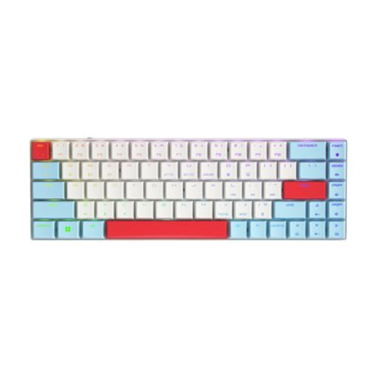 CHERRY MX MX-LP 2.1 - Klávesnice - kompaktní - podsvícení - bezdrátový - 2.4 GHz, Bluetooth 5.2, USB - QWERTY - americká - klávesový spínac: CHERRY MX Low Profile RGB Speed - bílá