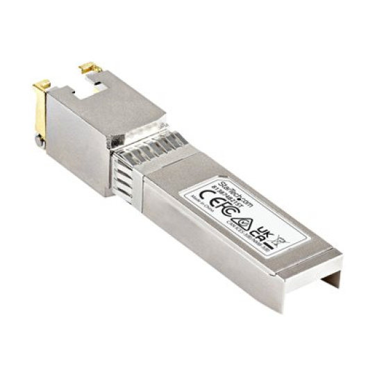 StarTech.com HPE 813874-B21 Compatible SFP+ Module, 10GBASE-T, SFP to RJ45 Cat6/Cat5e, 10GE Gigabit Ethernet SFP+, RJ-45 (Copper) 30m, HPE BladeSystem, c-Class, Mini GBIC SFP+ Transceiver - Lifetime Warranty (813874B21ST) - Modul SFP+ vysílace (odpovídá: HP 813874-B21) - 10GbE - 10GBase-T - RJ-45 - až 30 m