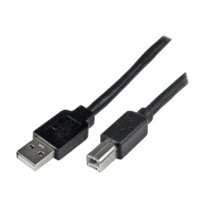 StarTech.com 20m / 65 ft Active USB 2.0 A to B Cable - Long 20 m USB Cable - 20m USB Printer Cable - 1x USB A (M), 1x USB B (M) - Black (USB2HAB65AC) - Kabel USB - USB typ B (M) do USB (M) - USB 2.0 - 20 m - černá - pro P/N: ICUSB232D