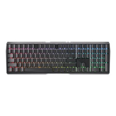CHERRY MX 3.0S - Klávesnice - 100% - full size - podsvícení - bezdrátový - 2.4 GHz, Bluetooth 5.2, USB-C - QWERTY - americká - klávesový spínač: CHERRY MX2A Red - černá