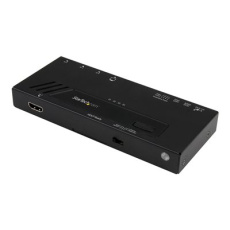 StarTech.com 4 Port HDMI Switch - 4K with Fast Switching, Auto-Sensing & Serial Control - Automatic 4x1 HDMI Video Switcher Box (VS421HD4KA) - Spínac video/audio - 4 x HDMI - desktop