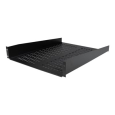 StarTech.com 1U Server Rack Shelf, 2U 22in Universal Fixed Vented Network Rack Shelf/Cantilever Tray for 19" AV/Data/Network Equipment Enclosure w/Cage Nuts & Screws, 50lbs Weight Cap. - 2U Network Rack Shelf (CABSHELF22V) - Police skříně - černá - 2U - 22" - pro P/N: RK12OD2, RK2433BKM, RK2537BKM, RK3236BKF, RK4236BKB, RK4242BK24, RK4242BK30