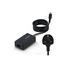 StarTech - Napájecí adaptér USB-C - s kabelem USB-C o délce 1,5 m - AC 110-240 V - 65 watt - Evropa - cerná