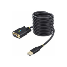 StarTech.com 10ft (3m) USB to Null Modem Serial Adapter Cable, Interchangeable DB9 Screws/Nuts, COM Retention, USB-A to RS232, FTDI, Level-4 ESD Protection, Windows/macOS/ChromeOS/Linux - Rugged TPE Construction (1P10FFCN-USB-SERIAL) - USB / sériový kabel - USB (M) do DB-9 (M) - 3 m - cerná