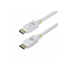StarTech.com 10ft White VESA Certified DisplayPort 1.2 Cable with Latches - Kabel DisplayPort - DisplayPort (M) s jazýckem do DisplayPort (M) s jazýckem - DisplayPort 1.2 - 3 m - neobsahuje halogen, pasivní, podpora 4K60Hz, podpora 1080p 240Hz, podpora 2K144Hz - bílá