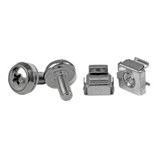 StarTech.com M5 Mounting Screws and Cage Nuts for Server Rack Cabinet - Pack of 50 Server Rack Screws (CABSCREWM5) - Šrouby a matice pro regál (balení 50) - pro P/N: RACK-21U-20-WALL-OA, RACK-24U-20-WALL-OA, RK12OD2, SHELF-2U-20-CENTER-V
