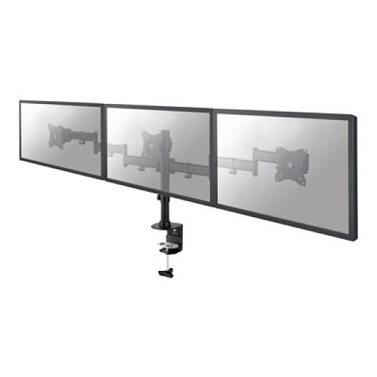 Neomounts NM-D135D3 - Montážní sada - plný pohyb - pro 3 LCD displeje - černá - velikost obrazovky: 10"-27" - upevnění svorkou, průchodka, upevnitelné na stůl