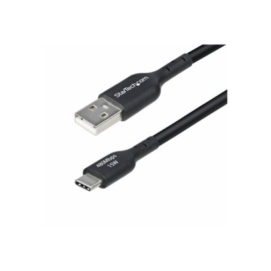 StarTech.com 4m (13ft) USB-A to USB-C Charging Cable, Charger Cord, M/M - USB kabel - USB (M) do 24 pin USB-C (M) - USB 2.0 - 3 A - 4 m - neobsahuje halogen, pasivní, nabíjení a synchronizace, USB Fast Charge (15W) - cerná