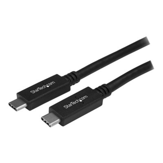 StarTech.com USB C to UCB C Cable - 3 ft / 1m - M/M - USB 3.0 (5Gbps) - USB C Charging Cable - USB Type C Cable - USB-C to USB-C Cable (USB315CC1M) - USB kabel - 24 pin USB-C (M) rovné do 24 pin USB-C (M) rovné - USB 3.1 Gen 2 / Thunderbolt 3 / DisplayPort 1.2 - 1 m - podporuje 4K - cerná - pro P/N: KITBXDOCKPEU, KITBXDOCKPNA, KITBXDOCKPUK, SV211HDUC, SV221HUC4K
