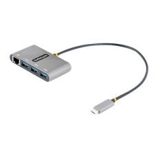 StarTech.com 3-Port USB-C Hub with Ethernet, 3x USB-A Ports, Gigabit Ethernet, USB 3.0 5Gbps, Bus-Powered, USB Type-C Hub w/ GbE and 1ft/30cm Long Cable, Portable USB-C to USB-A Laptop Hub - USB Expansion Hub (HB30C3A1GEA2) - Rozbočovač - 3 x SuperSpeed USB 3.0 + 1 x 10/100/1000 - desktop