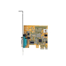 StarTech.com PCI Express Serial Card, PCIe to RS232 (DB9) Serial Interface Card, PC Serial Card with 16C1050 UART, Standard or Low Profile Brackets, COM Retention, For Windows & Linux - PCIe to DB9 Card (11050-PC-SERIAL-CARD) - Sériový adaptér - PCIe 2.0 nízký profil - RS-232 x 1 - žlutá StarTech.com PCI Express Serial Card, PCIe to RS232 (DB9) Serial Interface Card, PC Serial Card with 16C1050 UART, Standard or Low Profile Brackets, COM Retention, For Windows & Linux - PCIe to DB9 Card (11050-PC-SERIAL-CARD) - Sériový adaptér - PCIe 2.0 nízký profil - RS-232 x 1 - žlutá