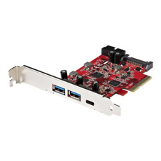 StarTech.com 5-Port USB PCIe Card, 10Gbps USB 3.1 Gen 2 PCIe Card w/ 1x USB-C & 2x USB-A, 1x 2 Port IDC (Internal 5Gbps USB Header Expansion), USB C PCIe Card, PCI Express USB Controller - Windows/macOS/Linux (PEXUSB312A1C1H) - USB adaptér - PCIe 3.0 x4 - USB-C 3.1 Gen 2 x 2 + USB-C 3.2 Gen 2 x 1 - cervená
