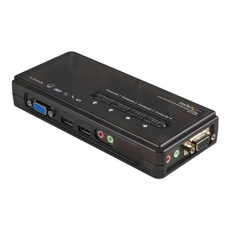 StarTech.com 4 Port Black USB KVM Switch Kit with Cables and Audio - desktop KVM Switch - VGA KVM Switch - USB KVM Switch 4 Port (SV411KUSB) - Prepínac KVM / audio - 4 x KVM / zvuk - 1 místní uživatel - desktop StarTech.com 4 Port Black USB KVM Switch Kit with Cables and Audio - desktop KVM Switch - VGA KVM Switch - USB KVM Switch 4 Port (SV411KUSB) - Prepínac KVM / audio - 4 x KVM / zvuk - 1 místní uživatel - desktop