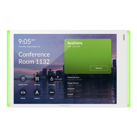 Crestron Room Scheduling Touch Screen TSS-770-Z-W-S-LB KIT - Pro Microsoft Teams - room manager - bezdrátový, kabelové - 802.11a/b/g/n/ac - 2.4 Ghz, 5 GHz - 10/100 Ethernet - smooth white