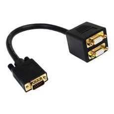 StarTech.com 1 ft. VGA to VGA Splitter Cable - M/F Dual Monitor Video Cable Splitter (VGASPL1VV) - Rozdelovac VGA - HD-15 (VGA) (M) do HD-15 (VGA) (F) - 30 cm - cerná - pro P/N: DP2VGAMM6, DP2VGAMM6B, HD2VGAMM6, MXT101MM StarTech.com 1 ft. VGA to VGA Splitter Cable - M/F Dual Monitor Video Cable Splitter (VGASPL1VV) - Rozdelovac VGA - HD-15 (VGA) (M) do HD-15 (VGA) (F) - 30 cm - cerná - pro P/N: DP2VGAMM6, DP2VGAMM6B, HD2VGAMM6, MXT101MM