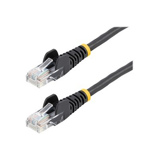 Startech 7m Black Cat5e / Cat 5 Snagless Ethernet Patch Cable 7 m - Patch kabel - RJ-45 (M) do RJ-45 (M) - 7 m - UTP - CAT 5e - provedení bez hrbolku - cerná