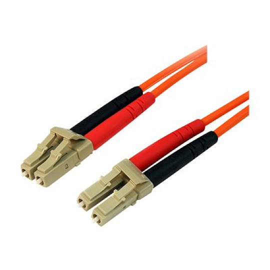 Startech 10m Fiber Optic Cable - Multimode Duplex 50/125 - LSZH - LC/LC - OM2 - LC to LC Fiber Patch Cable - Patch kabel - multirežim LC (M) do multirežim LC (M) - 10 m - 10 m - optické vlákno - duplex - 50 / 125 mikron - oranžová - pro P/N: GLCLHSMDSTTA, GLCSXMMDST, GLCSXMMDSTT, JD118BST, MASFP1GBSXST, SFP100BFXST