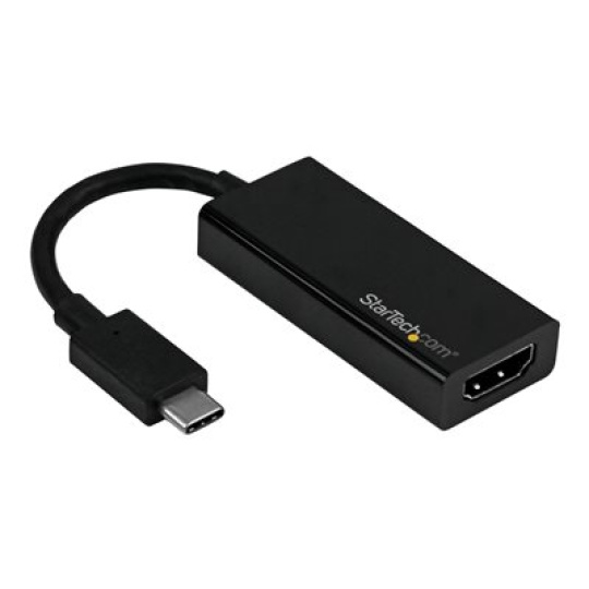 StarTech.com USB-C to HDMI Adapter - USB Type-C to HDMI Converter - 4K 60Hz - Externí video adaptér - USB-C - HDMI - cerná - pro P/N: TB3DK2DPM2, TB3DOCK2DPPD, TB3DOCK2DPPU, TB4CDOCK