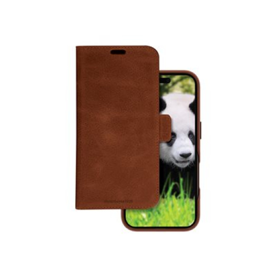 dbramante1928 Lynge - Pouzdro s klopou pro mobilní telefon - kompatibilita s MagSafe - kuže full-grain - dark tan - pro Apple iPhone 16 Pro