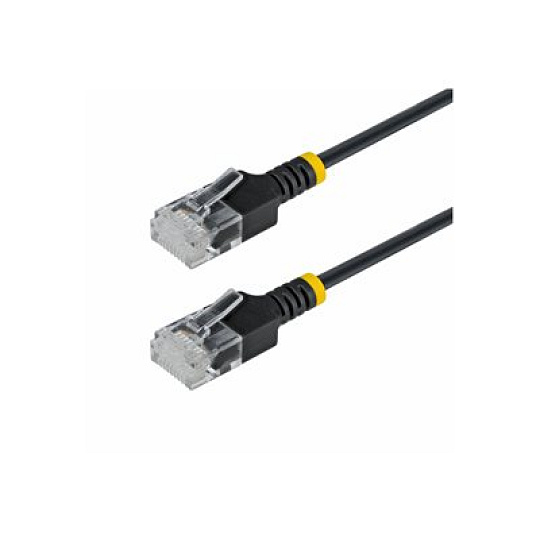 Startech - Patch kabel - RJ-45 (M) do RJ-45 (M) - 15 cm - 2.6 mm - UTP - CAT 6a - provedení bez hrbolku, ultra-tenký, stranded med - cerná