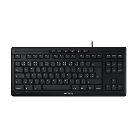 CHERRY STREAM KEYBOARD TKL - Klávesnice - USB - česká - klávesový spínač: CHERRY SX - černá