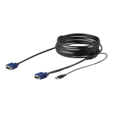 StarTech.com 15 ft. (4.6 m) USB KVM Cable for StarTech.com Rackmount Consoles - VGA and USB KVM Console Cable (RKCONSUV15) - Kabel video / USB - mini-VGA (M) do USB, HD-15 (VGA) (M) - 4.6 m - pro P/N: RKCONS1701, RKCONS1708K, RKCONS1716K, RKCONS17HD, RKCONS1908K, RKCONS1916K