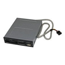 StarTech.com 3.5in Front Bay 22-in-1 USB 2.0 Internal Multi Media Memory Card Reader with Simultaneous Access - CF/SD/MMC/MS/xD - Black (35FCREADBK3) - Čtečka karet - 22 v 1 - 3,5" (víceformátový) - USB 2.0