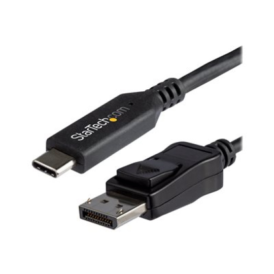 StarTech.com 6ft/1.8m USB C to DisplayPort 1.4 Cable, 4K/5K/8K USB Type-C to DP 1.4 Alt Mode Video Adapter Converter, HBR3/HDR/DSC, 8K 60Hz DP 1.4 Monitor Cable for USB-C and Thunderbolt 3 - 8K USB-C to DP Cable - Externí video adaptér - USB-C - DisplayPort - cerná - pro P/N: TB4CDOCK